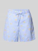 Christian Berg Woman Pyjama-Shorts im Allover-Look in Blau, Größe L