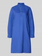 Christian Berg Woman Leinenkleid mit Stehkragen und kurzer Knopfleiste...