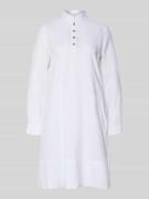 Christian Berg Woman Leinenkleid mit Stehkragen und kurzer Knopfleiste...