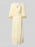 YAS Maxikleid mit Ballonärmeln Modell 'THEA' in GELB, Größe 42