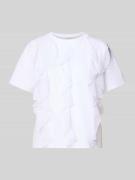 Christian Berg Woman T-Shirt mit Rüschen und Rundhalsausschnitt in Wei...