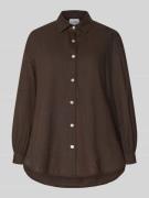 VILLA SOPHIE Loose Fit Langarmbluse aus Leinen-Baumwoll-Mix Modell 'AN...