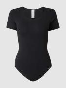 Skiny Slim Fit Body mit Logo-Patch in Black, Größe 36