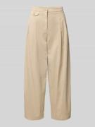 Cambio Wide Fit Hose mit Bundfalten Modell 'EREN' in Sand, Größe 32