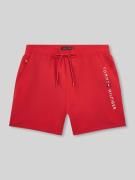 Tommy Hilfiger Badehose mit Label Print in Rot, Größe L