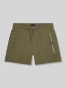 Tommy Hilfiger Badehose mit Label Print in Oliv, Größe L