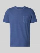 Superdry T-Shirt aus Baumwoll-Leinen-Mix mit Brusttasche in Blau, Größ...