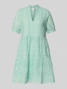 YAS Minikleid mit Lochstickerei Modell 'Holi' in Mint, Größe L