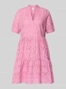 YAS Minikleid mit Lochstickerei Modell 'Holi' in Mauve, Größe L