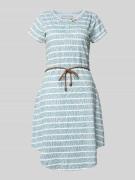 G.I.G.A. DX Knielanges T-Shirt-Kleid mit Bindegürtel in Hellblau, Größ...