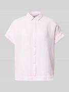 0039 Italy Leinenbluse mit Knopfleiste Modell 'DOLLY' in Hellrosa, Grö...