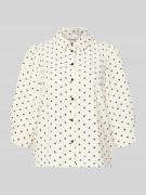 LOLLYS LAUNDRY Regular Fit Bluse mit 3/4-Arm Modell 'Bono' in Offwhite...