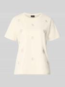 s.Oliver BLACK LABEL Slim Fit T-Shirt aus Baumwoll-Mix in Beige, Größe...