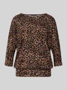 Zero Shirt mit U-Boot-Ausschnitt und 3/4-Arm in Beige, Größe 34