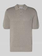 JAKE*S STUDIO MEN Regular Fit Poloshirt aus Baumwoll-Leinen-Mix in Rau...