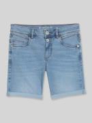 Tom Tailor Regular Fit Jeansshorts mit Knopf Detail in Hellblau, Größe...