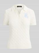 Lauren Ralph Lauren Regular Fit Strick Poloshirt mit Label Stitching i...
