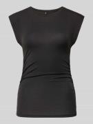 Vero Moda Slim Fit T-Shirt aus Lyocell-Mix Modell 'AVASARAH' in Black,...