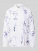 Christian Berg Woman Regular Fit Leinenbluse im Allover-Look in Weiss,...