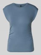 Vero Moda Slim Fit T-Shirt aus Lyocell-Mix Modell 'AVASARAH' in Rauchb...