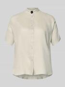 ARMANI EXCHANGE Regular Fit Bluse mit Stehkragen und Knopfleiste in Li...