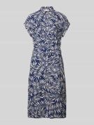 Apricot Hemdblusenkleid aus Viskose mit Brusttaschen in Marine, Größe ...