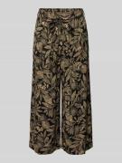 Apricot Culotte aus Viskose mit Bindegürtel in Black, Größe L