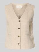 MSCH Copenhagen Weste aus Leinen-Mix mit Leistentaschen Modell 'Viana ...