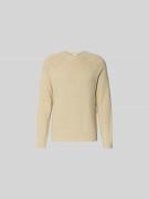 Closed Regular Fit Pullover in Strick-Optik in Offwhite, Größe L