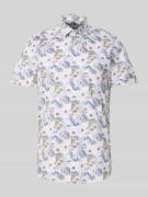 OLYMP Level Five Slim Fit Business-Hemd mit Kentkragen und floralem Pr...