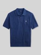 Polo Ralph Lauren Regular Fit Poloshirt aus Strick in Marine, Größe L