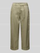 OPUS Wide Leg Pants mit Bindegürtel Modell 'Meeri bloom' in Hellgruen,...