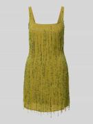 Topshop Minikleid mit Fransen Modell 'ELLEN' in Gruen Melange, Größe 3...