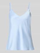 Rinascimento Top mit V-Ausschnitt und Spaghettiträgern in Hellblau, Gr...