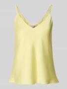 Rinascimento Top mit V-Ausschnitt und Spaghettiträgern in GELB, Größe ...