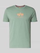 Alpha Industries T-Shirt mit Logo und Rundhalsausschnitt in Mint, Größ...