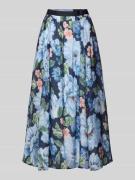 Oui Glockenrock mit seitlichem Reißverschluss in Dunkelblau Melange, G...