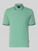 bugatti Regular Fit Poloshirt mit Logo-Stitching in Mint, Größe L