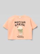 s.Oliver RED LABEL Boxy Fit T-Shirt aus Baumwoll-Mix in Apricot, Größe...