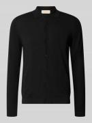MARKUP Strickjacke mit Polokragen Modell 'CAMICIA IN MAGLIA' in Black,...