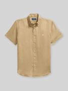 Polo Ralph Lauren Regular Fit Leinenhemd mit Button-Down-Kragen in Haz...