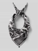 Codello Tuch aus Seide mit Allover-Print Modell 'JUNGLE' in Weiss, Grö...