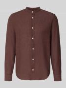 Only & Sons Slim Fit Freizeithemd aus Baumwoll-Leinen-Mix Modell 'CAID...