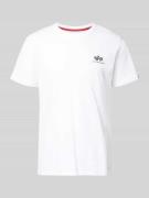 Alpha Industries T-Shirt mit Logo und Rundhalsausschnitt in Weiss, Grö...