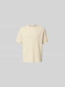 Forét Relaxed Fit T-Shirt mit Strukturmuster in Beige, Größe L