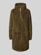 camel active Mantel aus Teddyfell mit Kapuze und Zweiwege-Reißverschlu...