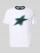 PAUL SMITH T-Shirt mit geripptem Rundhalsausschnitt in Weiss, Größe XL