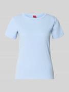 HUGO Regular Fit T-Shirt aus Baumwoll-Mix Modell 'DELORIS' in Hellblau...