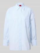 HUGO Oversized Hemdbluse aus reiner Baumwolle Modell 'EUSTYNA' in Hell...