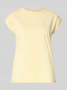 Christian Berg Woman T-Shirt mit Rundhalsausschnitt und Rollsaum in Pa...